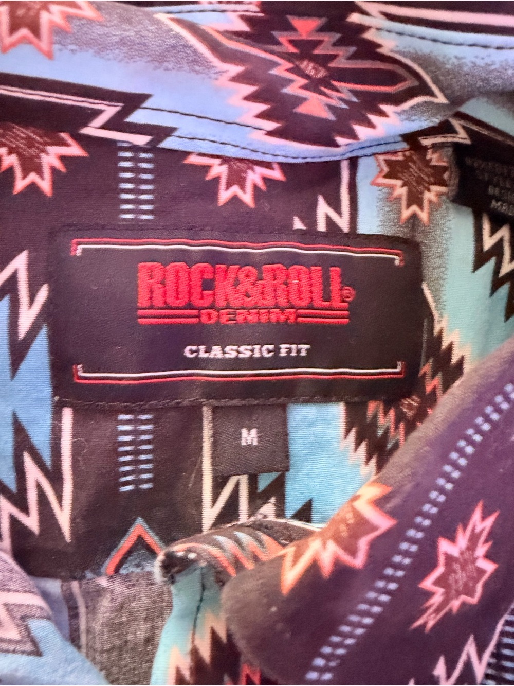 Rock & Roll Denim Mens Button Down - Picture 2 of 2
